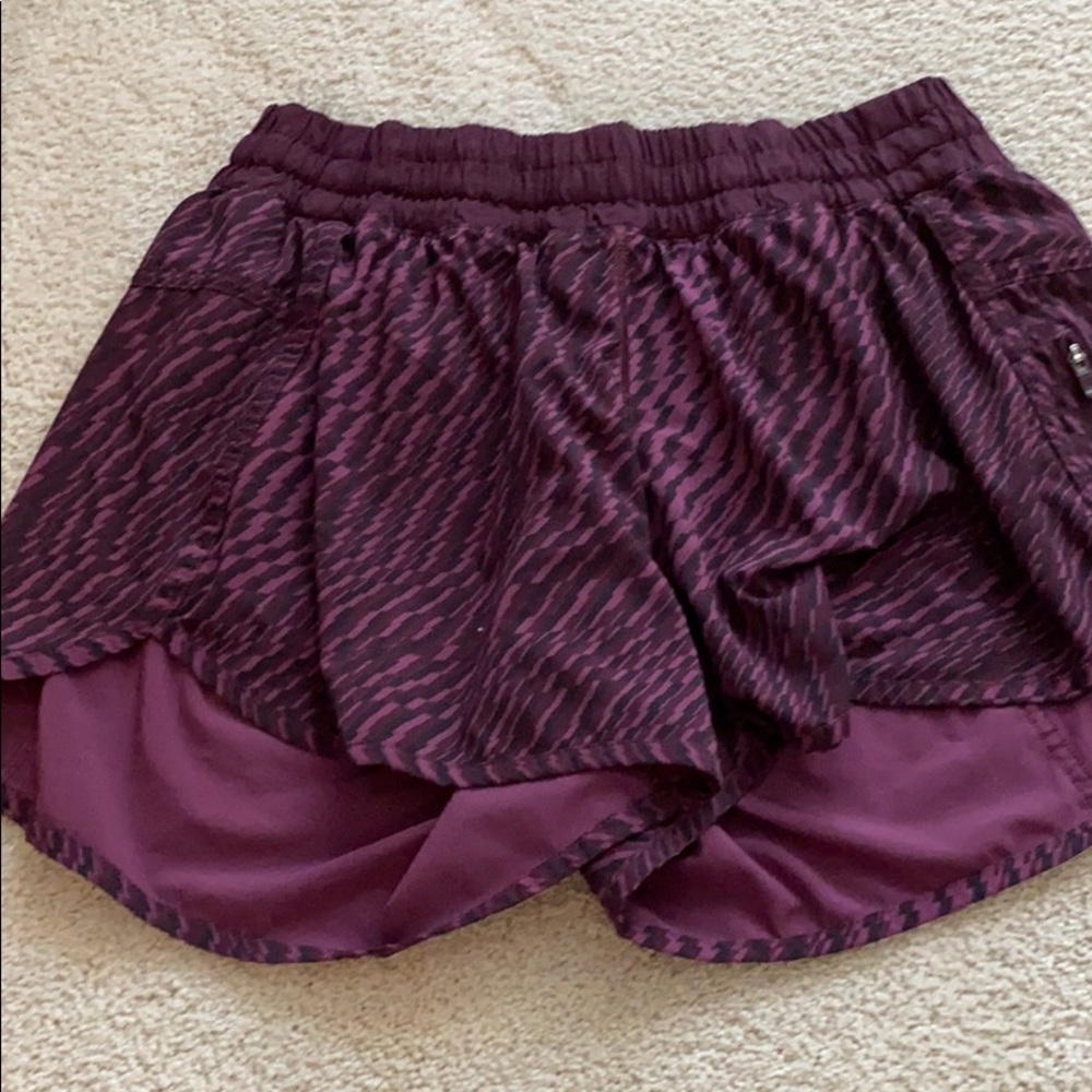 Maroon Stripe Lululemon Shorts